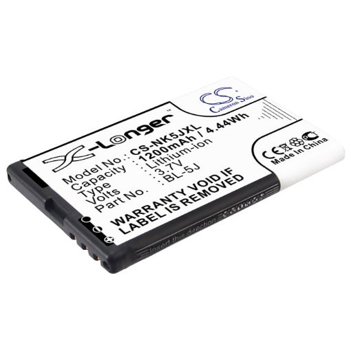 Nokia BL-5J Battery Replacement for 5230 5800 - 1