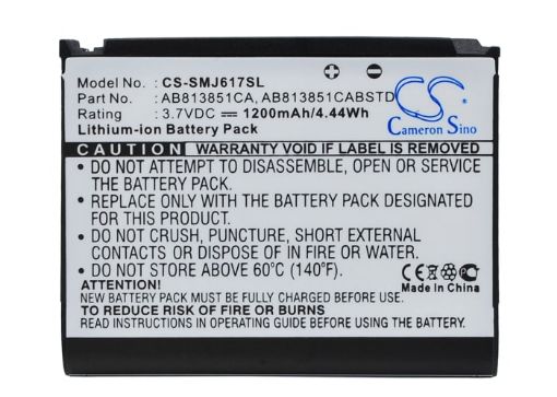 Picture of Battery Replacement Samsung AB813851CA AB813851CABSTD for BLACKJACK II DM-S105