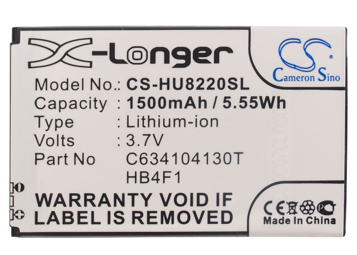 Batteria 3.7V 1500mAh Compatibile Con Huawei A103, MiFi E6939, U8230 E Altri Modelli (Sostituisce BL161, BLT005)