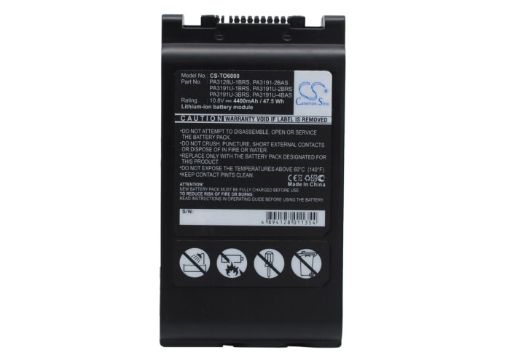 Picture of Battery Replacement Toshiba PA3128U-1BRS PA3191-2BAS PA3191U-1BAS PA3191U-1BRS PA3191U-2BRS PA3191U-3BAS for Portege 4000 Portege M200
