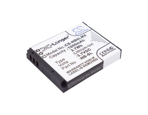 Picture of Battery Replacement Canon NB-6L NB-6LH for Digital IXUS 200 IS Digital IXUS 210