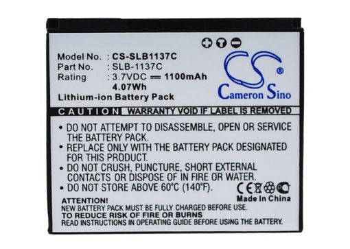 Picture of Battery Replacement Samsung SLB-1137C for Digimax i7