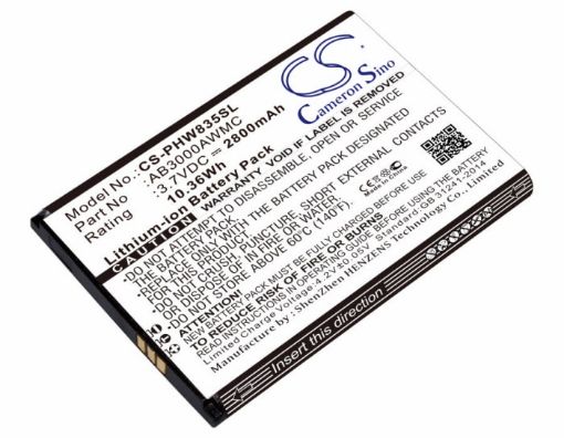 Picture of Battery Replacement Philips AB3000AWMC for Xenium W8355