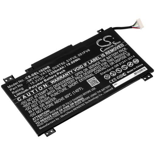 Picture of Battery Replacement Dell 051FV6 0VXT50 51FV6 9KY50 VXT50 for Latitude 10 STE2