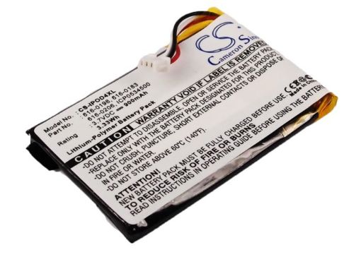 Picture of Battery Replacement Apple 616-0183 616-0206 616-0215 AW4701218074 ICP0534500 for iPOD 4th Generation iPOD Photo