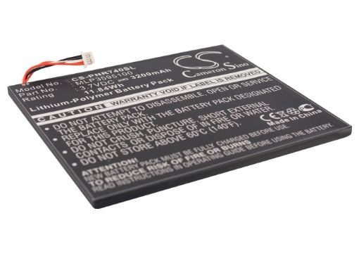 Picture of Battery Replacement Pandigital MLP3595100 for Novel Tablet Color R7T40WWHFI