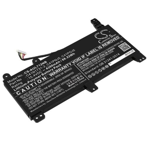 Battery Replacement Asus 0B200-02940000 0B200-02990000 0B200-03400200 4ICP5/70/81 C41N1731-2 C41PNJ5 for G731GW - 1