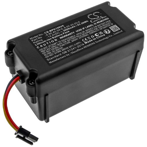 Blaupunkt Battery Replacement 6.60.40.04-0 6.60.40.05-0 for BPK-VCBB1XE BPK-VCBB1XPW+ - 1