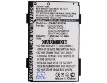 Battery Replacement Mitac E3MT041202 E3MT041202B12A E3MT12110211 E4MT101202B12 for Mio 180 A200 - 1