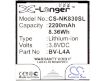 Replacement Battery Nokia BV-L4A for RM-1141 Tesla - 5
