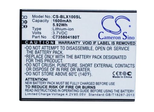 Picture of Battery Replacement Blu C735804180T for L100 L100A