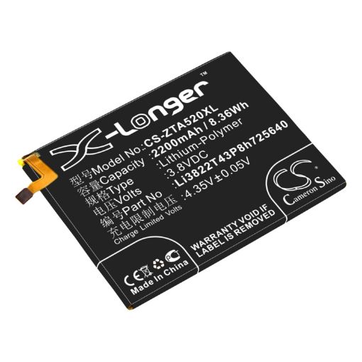 ZTE Li3822T43P3h725640 Li3822T43P8h725640 Battery Replacement for BA510 Blade A510 - 1