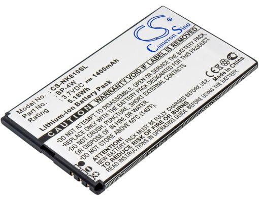 Replacement Battery Nokia BP-4W for Lumia 810 & 822 - 1