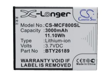 Mobistel BTY26189 Battery Replacement for Cynus F8 - 1