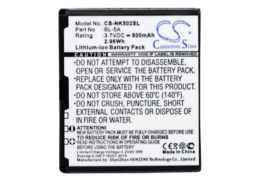 Nokia BL-5A Battery Replacement for Asha 502 - 1