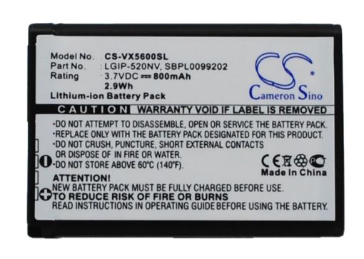 LG LGIP-520NV Battery Replacement for Accolade Cosmos Touch VN270 - 1