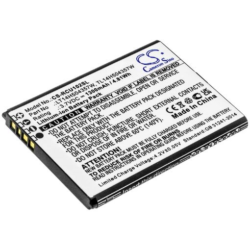 AT&T LT14H504357W TL14H504357W Battery Replacement for Flip IV U102AA - 1