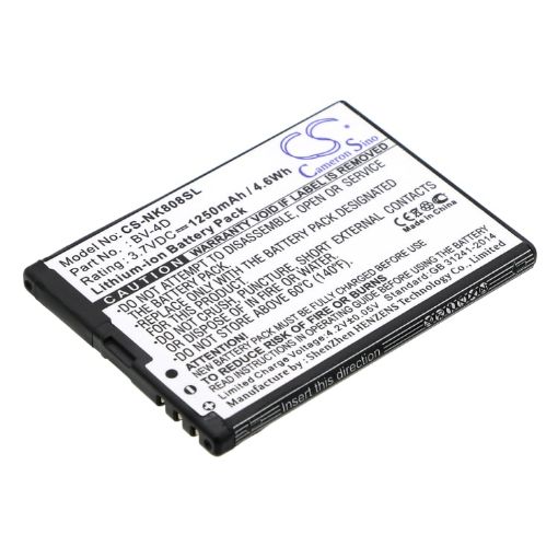 Battery Replacement Nokia BV-4D for 808 PureView - 1