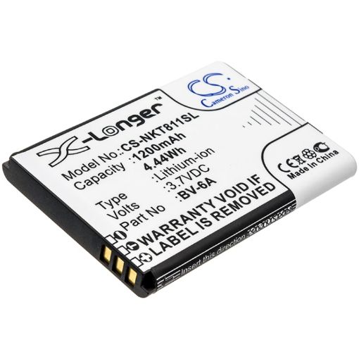 Replacement Battery Nokia BV-6A for 2720 8110 4G - 1