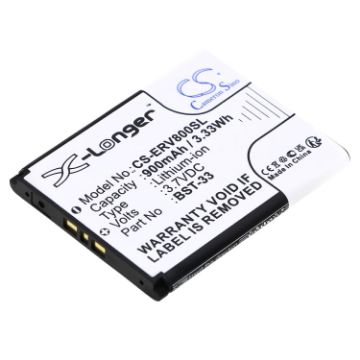 Sony Ericsson BST-33 Battery Replacement for C702 C901 Greenheart - 1