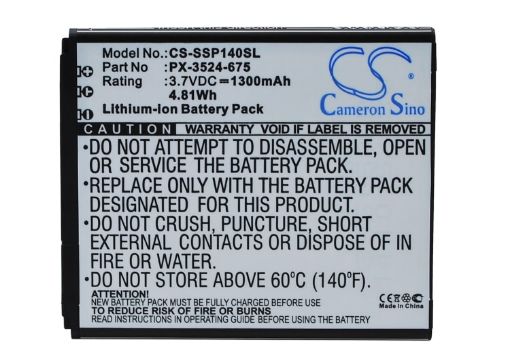 Replacement Battery for Simvalley PX-3524 SP-140 - 1