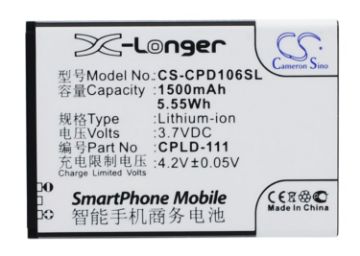 Coolpad CPLD-106 CPLD-111 Battery Replacement for 5213 5216d - 1