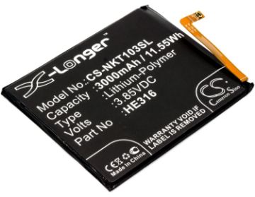 Battery Replacement Nokia HE316 HE335 for 6 6 Dual SIM - 1