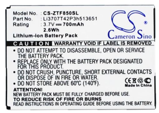 ZTE Li3707T42P3h513651 Battery Replacement for F252 F256 - 1