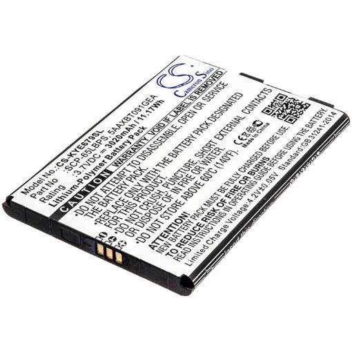 Kyocera 5AAXBT091GEA SCP-65LBPS Battery Replacement for DuraForce XD E6790 - 1