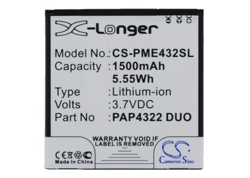 Replacement Battery for Prestigio PAP4322 DUO MultiPhone 4322 Duo - 1