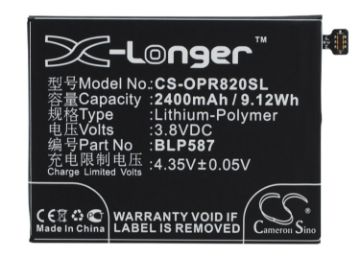 Replacement Battery Oppo BLP587 for R1C R8200 - 1