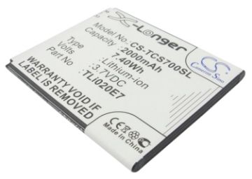 Replacement Battery for Tcl TLi020B2 TLi020D2 TLi020E1 TLi020E7 TLi020JD J620 S700T - 1