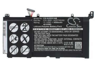 Battery Replacement Asus 3ICP7/65/80 C31-S551 S551LB-CJ046H for S551L S551LA - 1
