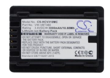 Panasonic VW-VBT190 Battery Replacement for HC-250EB HC-550EB - 1