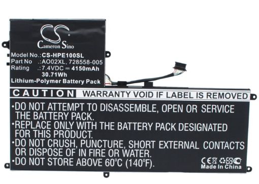 Picture of Battery Replacement Hp 2ICP4-74/120 2ICP4-75/121 72558-005 728250-121 728250-1C1 728250-421 728558-005 for ElitePad 1000 ElitePad 1000 G2