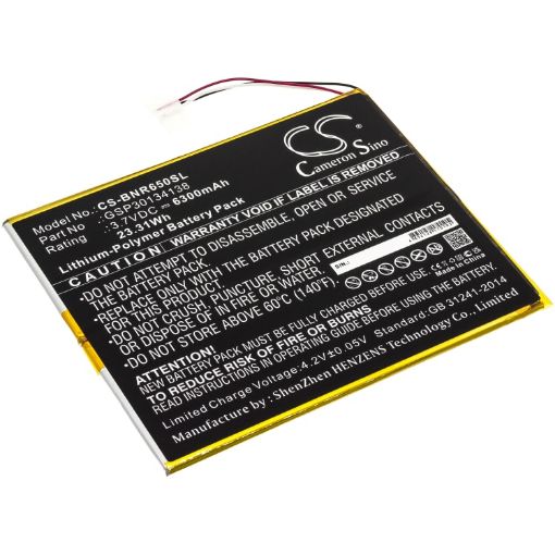 Battery Replacement for Barnes & Noble GSP30134138 BNTV650 Nook 10.1 - 1