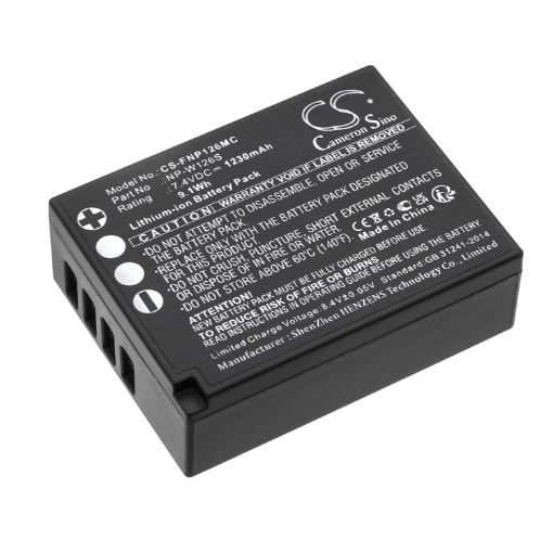 Replacement Battery for Fujifilm NP-W126 NP-W126S FinePix HS30 HS30EXR - 1
