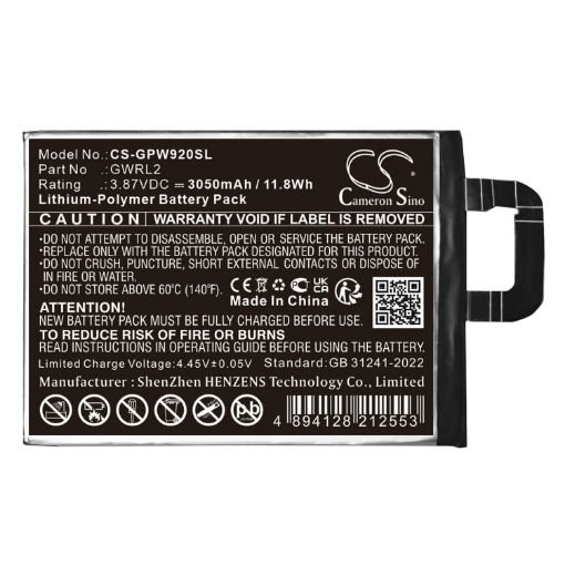Google GWRL2 Battery Replacement for GC15S GGH2X - 1
