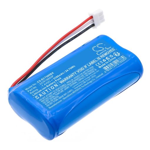 Battery Replacement 2ICR18650P for Euro-150TEi/Euro-50TEi - 1
