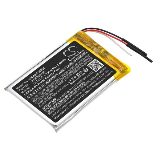 Replacement Battery Igpsport AHB363450 for BSC100/BSC100S - 1