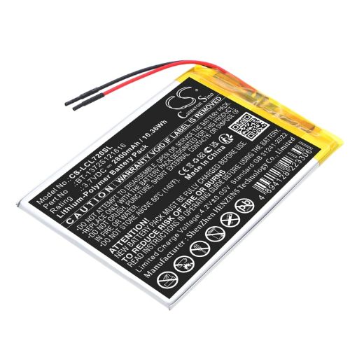 Replacement Battery Logicom BT-1372S121616 for La Tab 72 - 1
